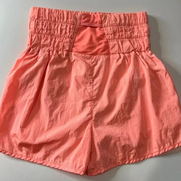 FREE PEOPLE Movement Peach Orange Athletic Running Shorts Women’s Size LARGE GYM - Picture 2 of 3